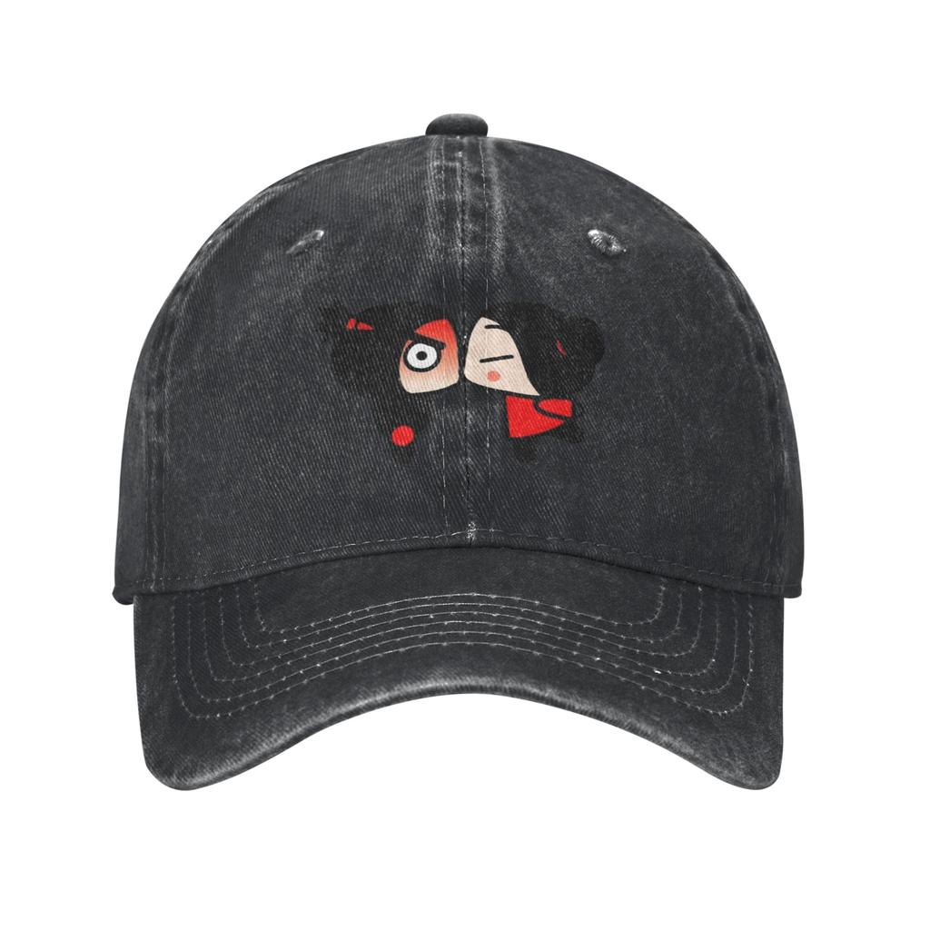 pucca Washed Denim Cap Casual Baseball Caps Adjustable Hat Summer Unisex Baseball Hats