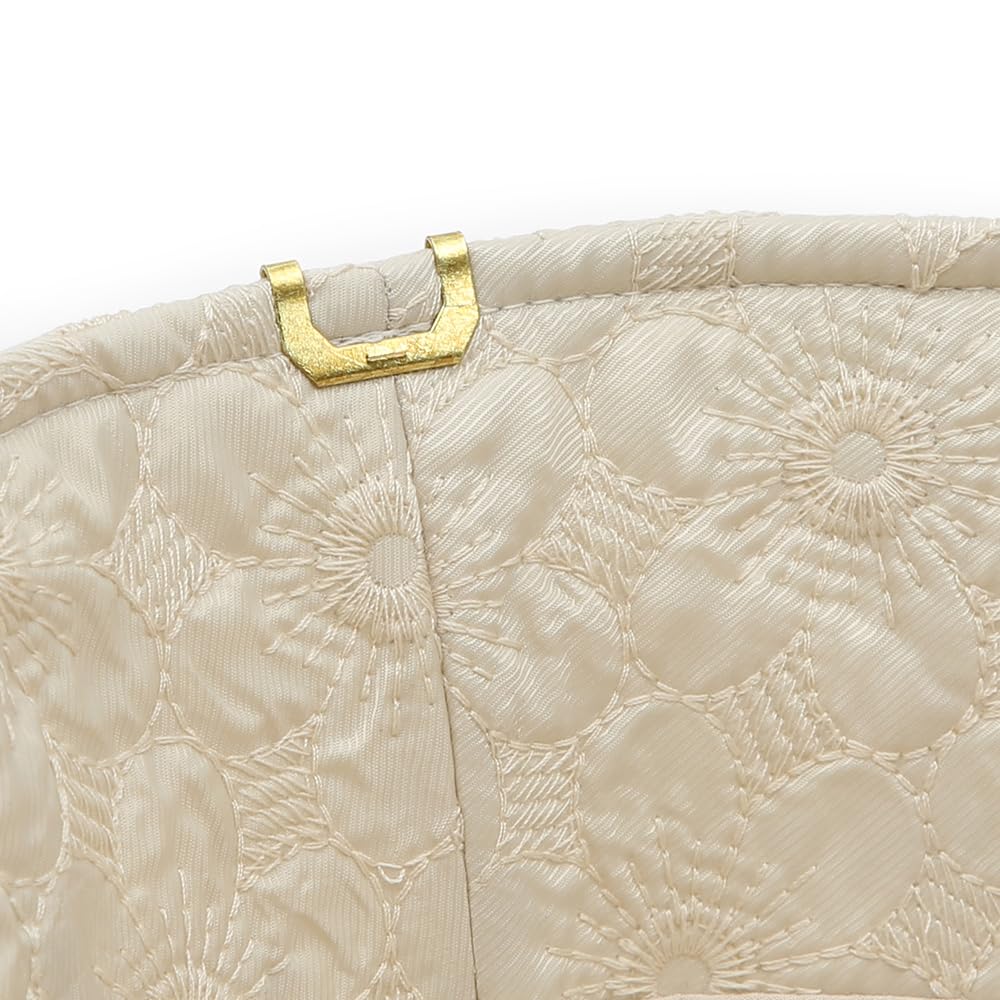 [ПОД КОНТРОЛЕМ] Толстый стеганый цветочный узор Золотая этикетка Зимний Стандартный размер Складная Сделано в Корее Защита от солнца Панама для женщин (Склеенный цветок