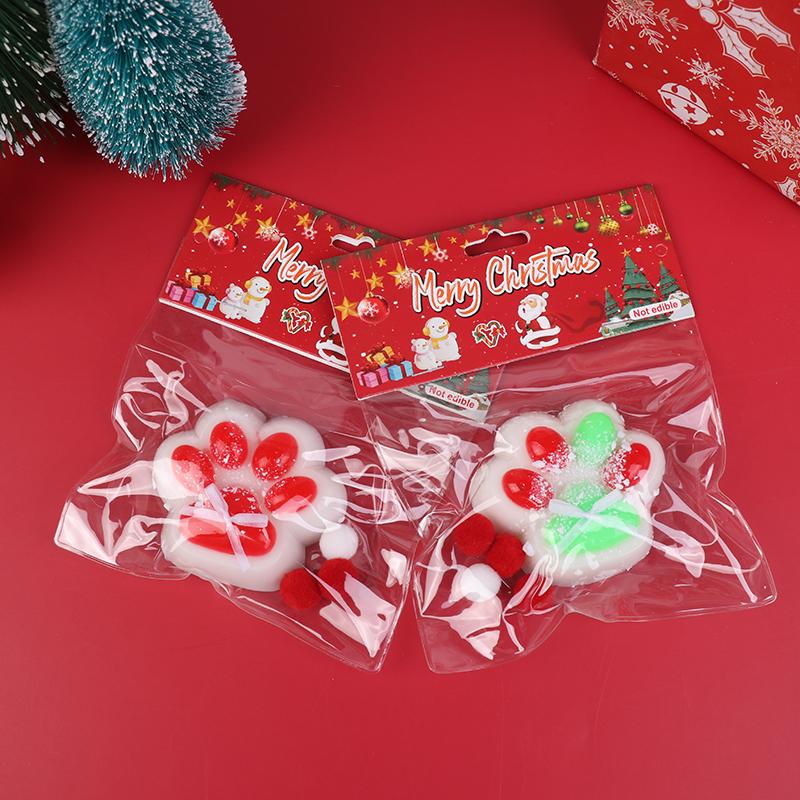 1 шт., рождественские игрушки-лапки для кошек, мягкие липкие игрушки для снятия стресса и расслабления