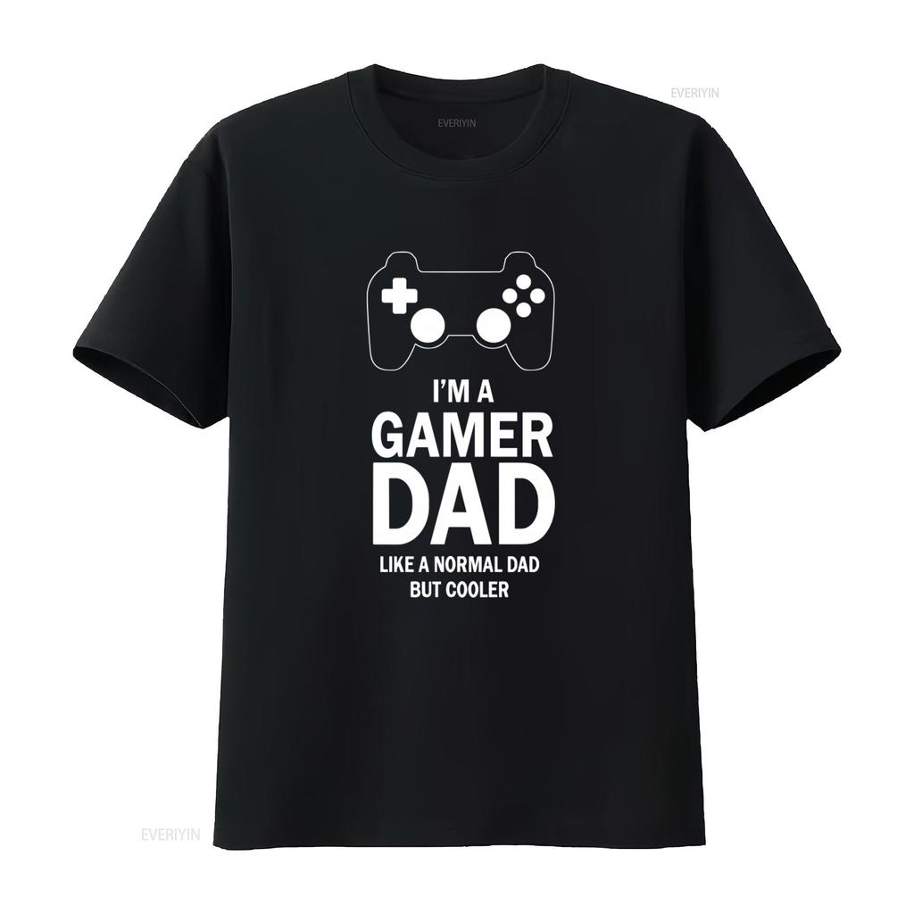 Gamer Dad T Shirt Im A Like Normal But Cooler Mens Fathers Day vintage Washed Versatile graphic Top For Everyday Wear