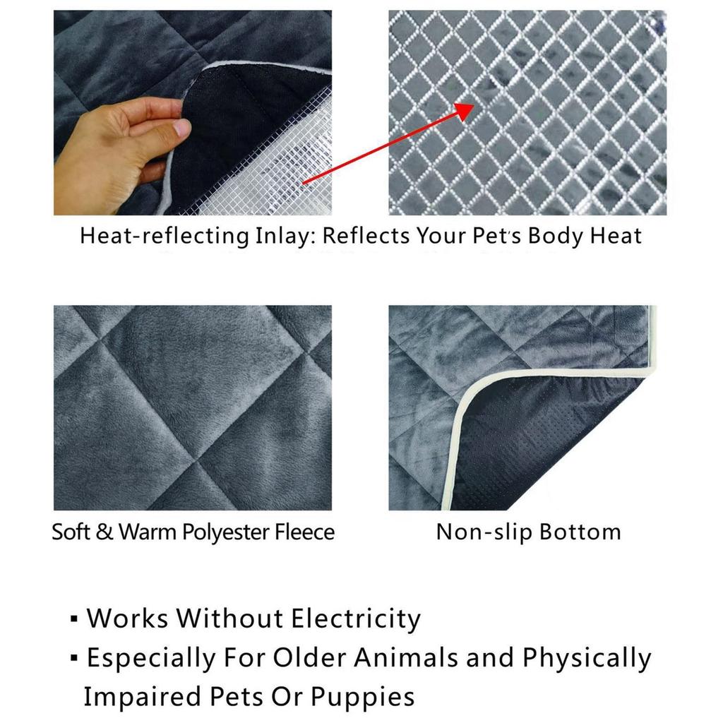 Warm Pad For Cat Dog Waterproof Anti-Skid Soft Heat Storage Heating Blanket