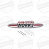 Metal For John Cooper Works Mini Cooper S JCW R56 R57 Countryman Clubman Paceman Grille Sticker Car Rear Trunk Body Emblem Badge qclyn77