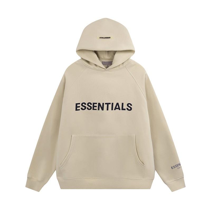 ESSENTIALS Reflective 3D Letter Oversize Hoodie Couples Men Women Casual Streetwear