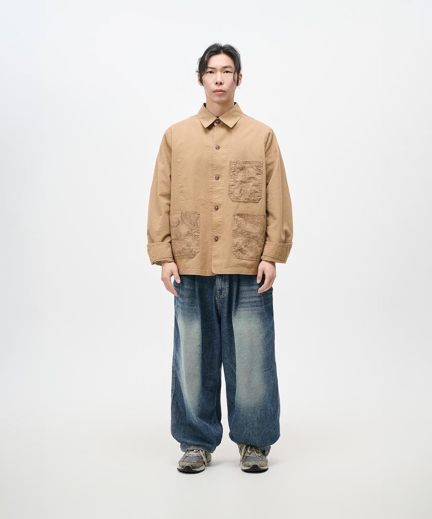 Idontwannaworktoday Shirt Jacket (Beige)