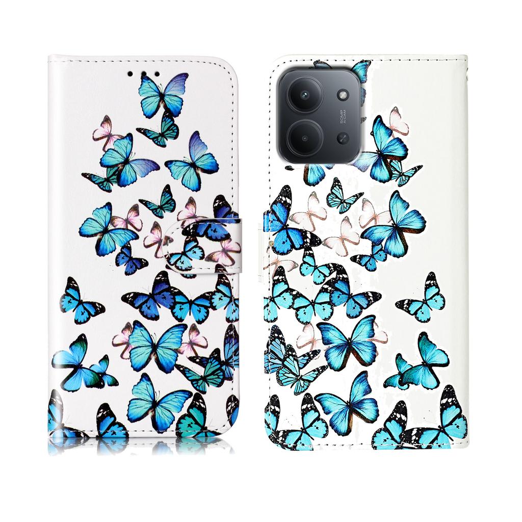 Для Xiaomi Redmi Redmi 15C 4G (США) (173мм)/15C 5G (США) (173мм)/Poco C85 4G (173мм) Чехол Мраморная Покраска Кожаный Чехол для Телефона