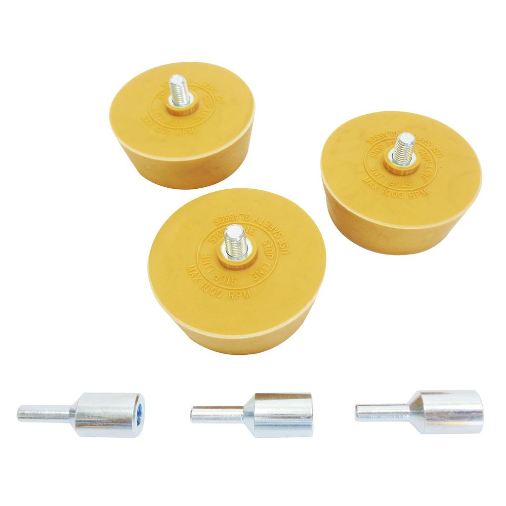 Set of 3 Extra Thick Rubber Tracers, Balance Weights, Wheel Weights, Vehicle Inspection Sticker Remover, Body Sticker Remover, Tool