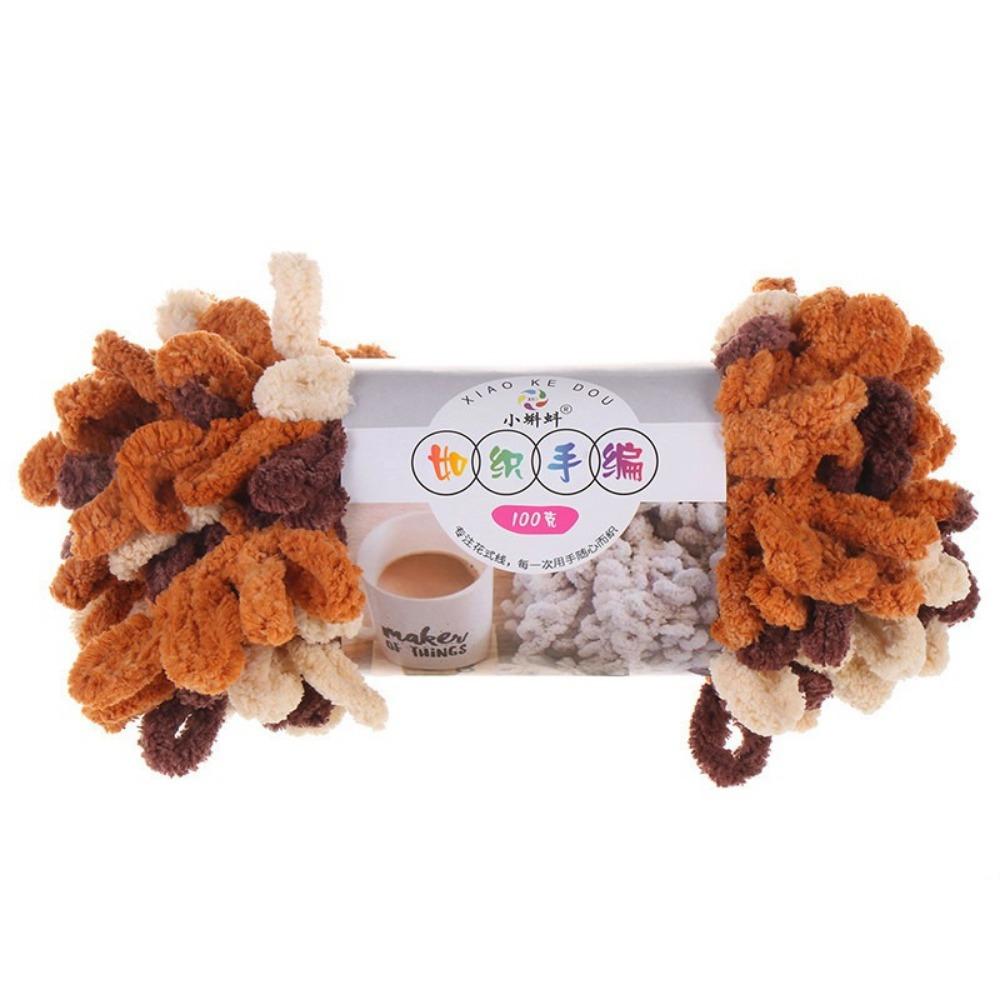 Multi-color Finger Circle Yarn 100g/Roll Hand Knitting Yarn Finger Loop Yarn Crochet Projects