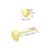 KODY PIERCING 9K Gold Embossed Heart Straight Nose Stud - Quality Piercing