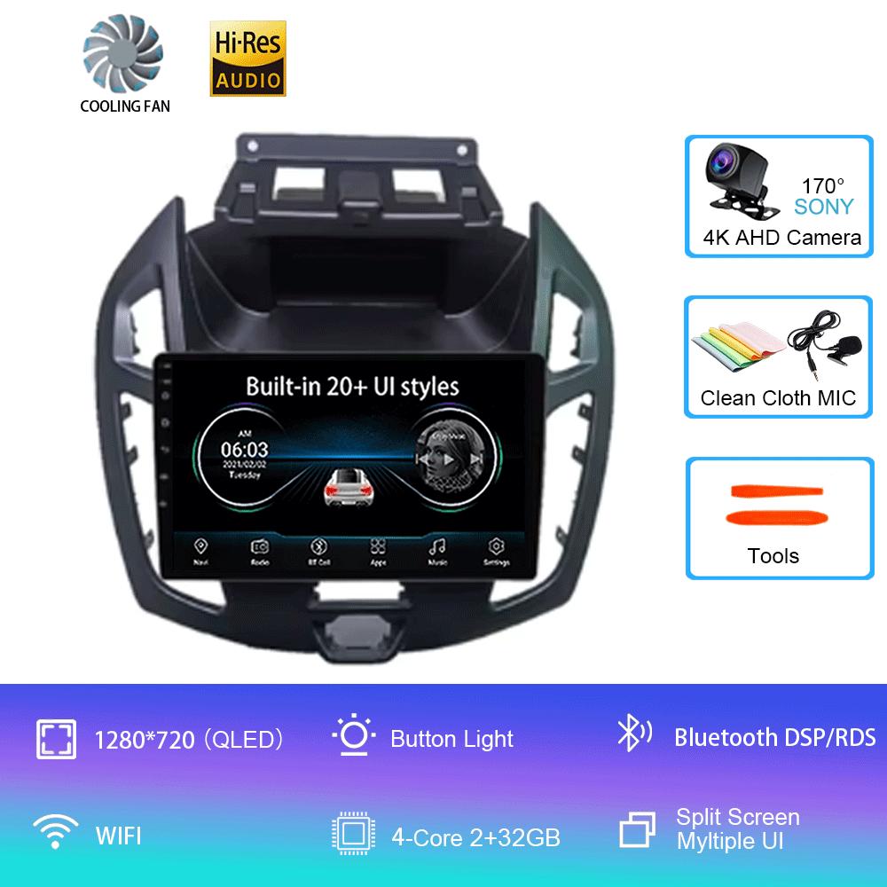 Для FORD TRANSIT Connect 2014-2019 Автомобильная стереосистема 9 дюймов Радио Android 14 Аудио CarPlay WITSON Multimídia Automotivo GPS WIFI BT DSP