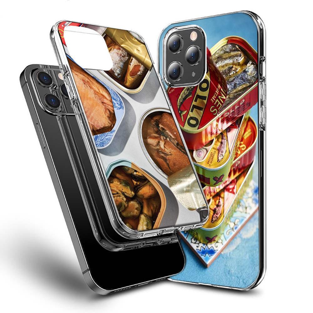 Чехол для телефона "Консервированные сардины" для iPhone 16E 15 Pro 14 Plus 17E 16 17 Pro Max Air 11 12 13 Mini Ударопрочный Capa Милый чехол TPU C