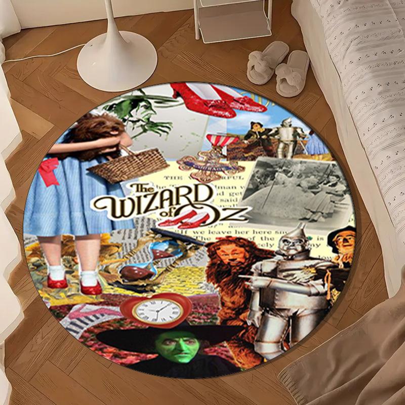 Wonderful Wizard Adventure Round Rug for Livingroom,Bedroom, Palyroom, Chair Rug, Area rug, Circle Carpet, Large Size Fan Christmas gift