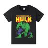 2025 Hulk New Summer Fashion Printed T-shirt Pure Cotton Round Neck Short Sleeve Boys' and Girls' Universal Fashion Clothing