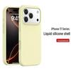 Чехол из жидкого силикона однотонный для iPhone 17 Pro Max со встроенной защитой камеры