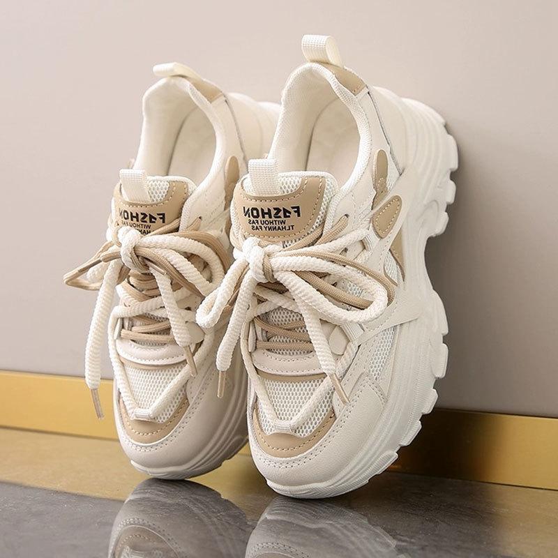 Универсальные маленькие кроссовки на платформе для увеличения роста мужские весенние новые дышащие сетчатые папины кроссовки женские