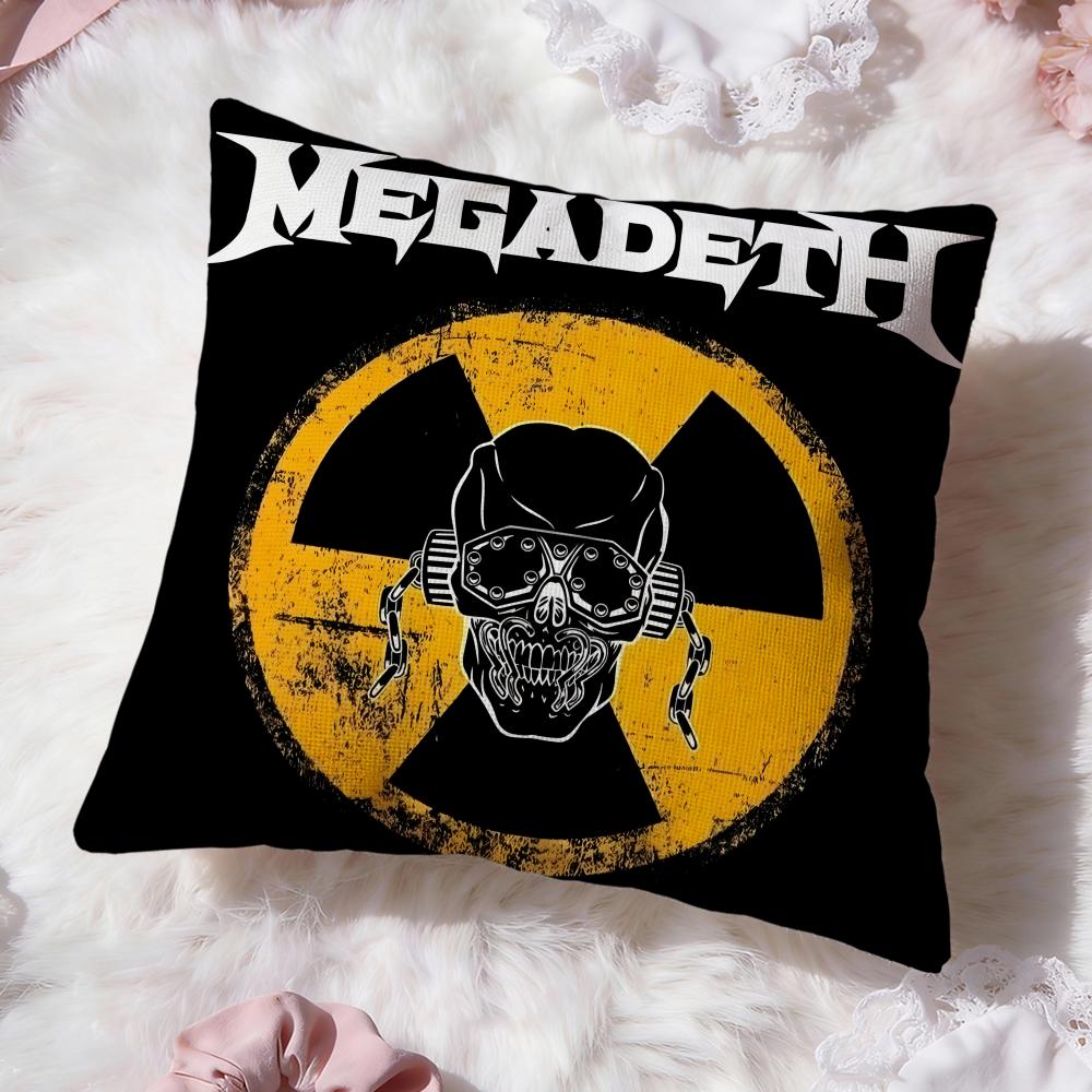 Наволочка для подушки с изображением группы Megadeth, Премиум-комфорт, Двусторонняя наволочка - Дизайн «Два в одном» для любой комнаты и салона автомобиля