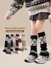 Женские ретро вязаные гетры в стиле Fair Isle - Осень/Зима, детские мешковатые носки среднего и большого размера