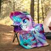 Unicorn Fantasy Outdoor Customize Your Name Blanket Soft Lightweight Cozy All Season Multi Use Travel Camping Picnic Couch Office Bed Living Room Gift