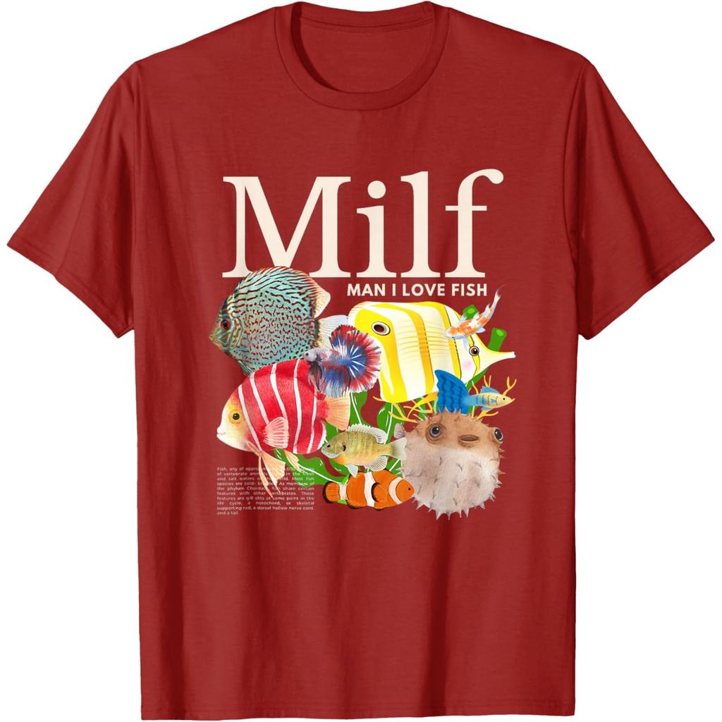 Milf Unisex I Love Fish Funny FisherUnisex Humor Nature TShirt