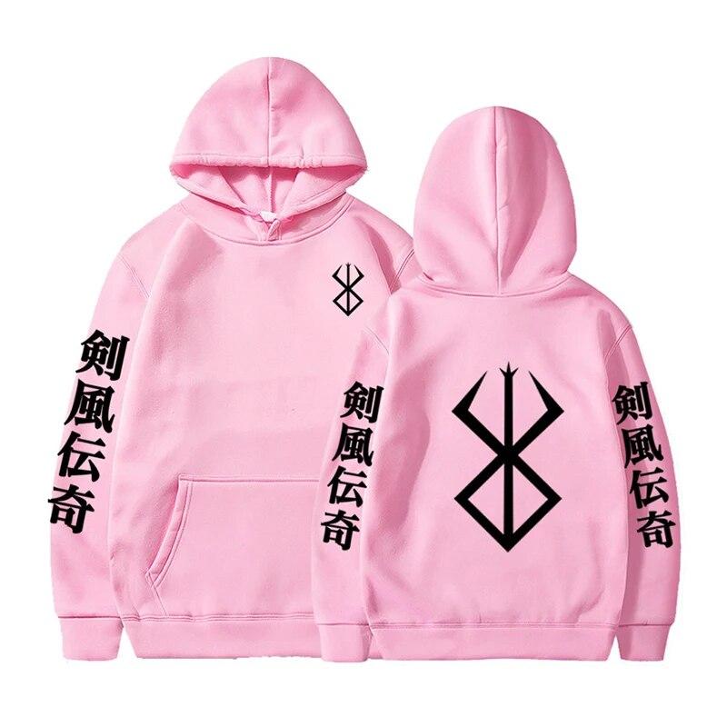 Толстовки с принтом аниме «Берсерк», пуловер с графическим принтом, женский винтажный свободный свитшот, модная осенне-зимняя одежда унисекс с длинными рукавами