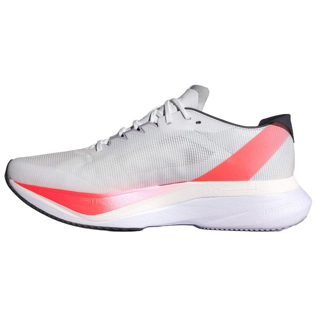 Adidas Adizero Boston 12 White Aurora Solar Red Women Sneakers Cloud-White Aurora-Metallic IF9210