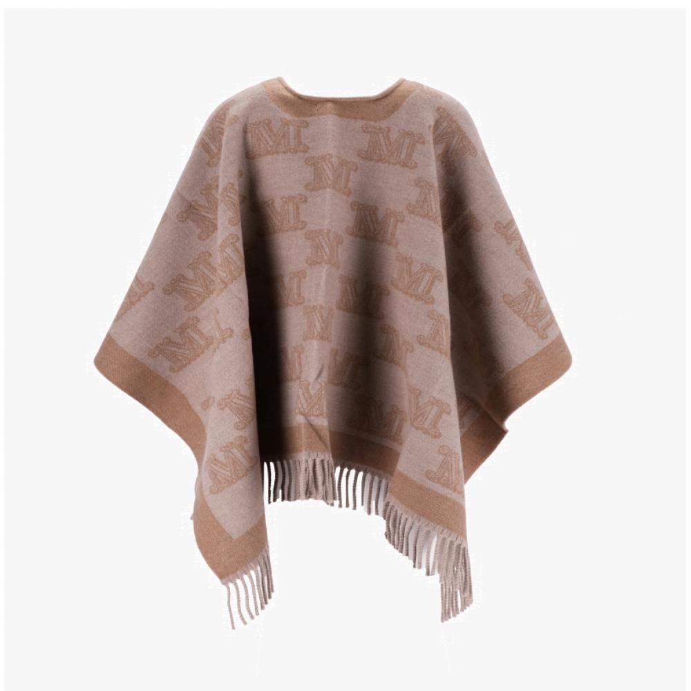 Max Mara 2426736011600 006 Frine Frine Jacquard M MonograM Fringe Poncho woMen S Cape