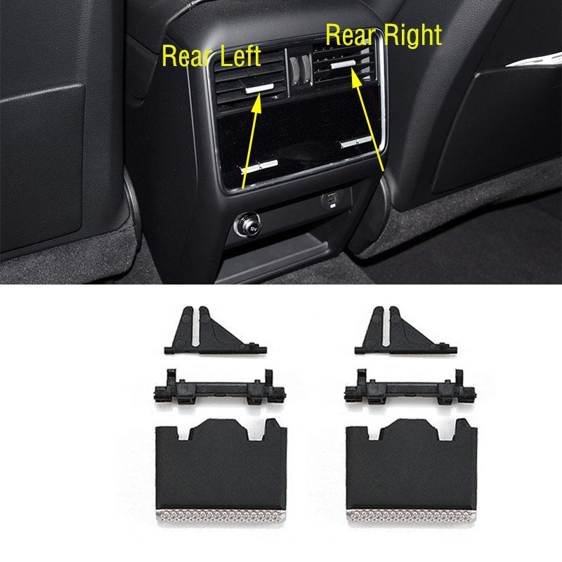 Для Porsche Cayenne 2018-передняя приборная панель автомобиля, задняя розетка для кондиционера, зажим для вентиляционных отверстий кондиционера A/C