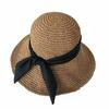 Straw hat female summer small fresh big brim fisherman straw woven tide sun protection sun hat beach sun hat