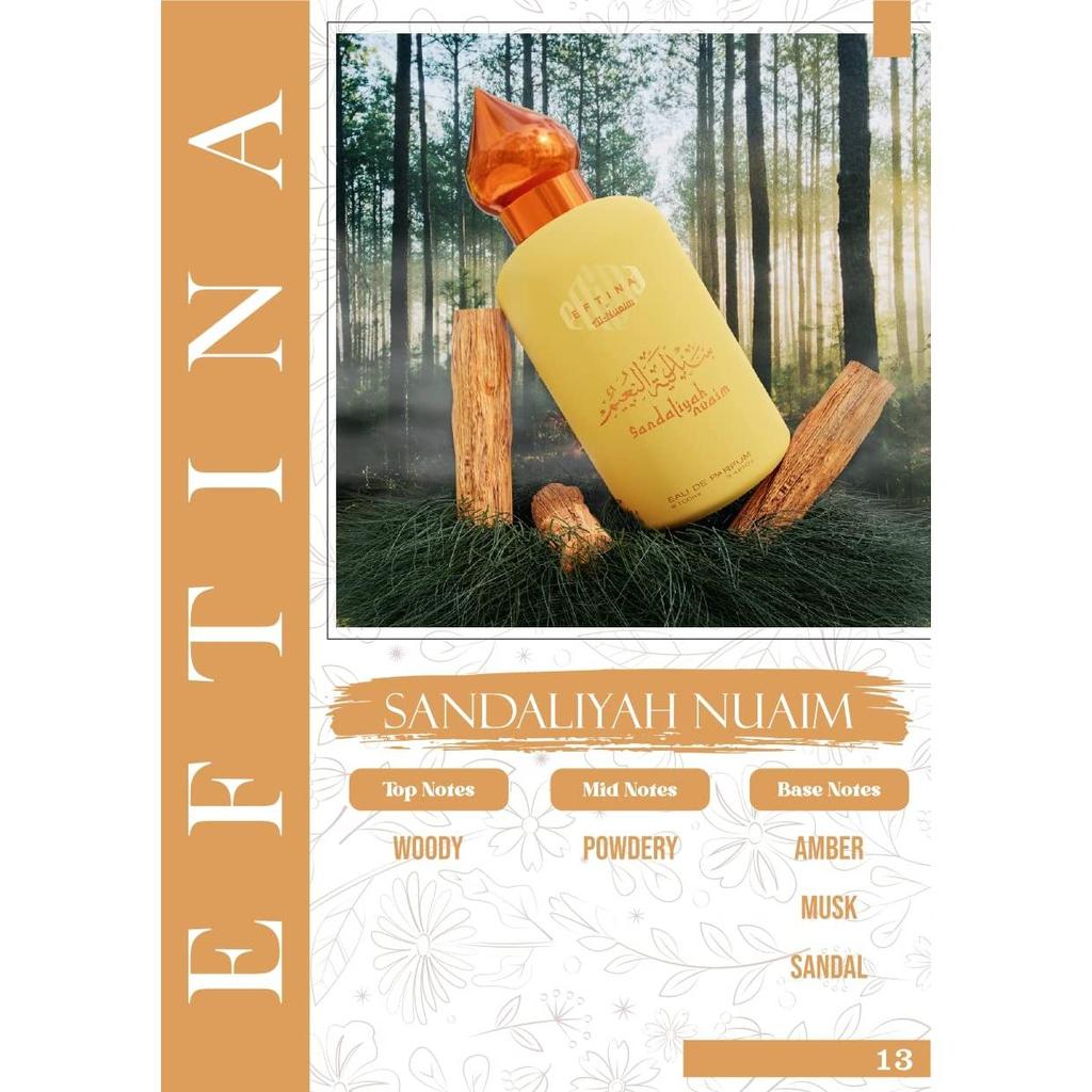 EFTINA от Al-Nuaim Sandaliyah Nuaim Eau De Parfum | Духи стойкого действия | Роскошная парфюмерия для мужчин и женщин | 100 мл