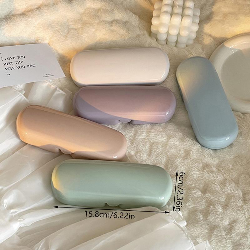 Портативный кремовый футляр для очков, симпатичная коробка для хранения солнцезащитных очков, очков для близорукости