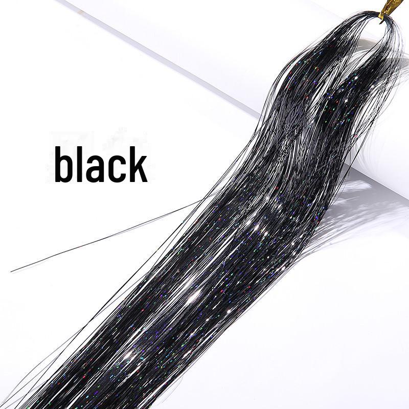 Цветные лазерные накладные пряди для волос