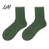 Forest Style Hollow Lace Socks Ruffle Crew for Women Cotton Frilly Socks Soft Breathable Comfortable Daily Wear Hosiery Casual Ankles And