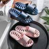 Fashion Quick-dry Women Man Couple Slipper Non-slip Bathroom Hollow Out Casual Non-slip Home Slippers Bottom Leaking Shower Sandals