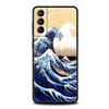 Чехол для телефона Samsung Galaxy S24 S23 Ultra S22 S21 S20 FE 5G S10 S10E S9 Plus S8 Мягкий чехол Япония Великая волна в Канагаве