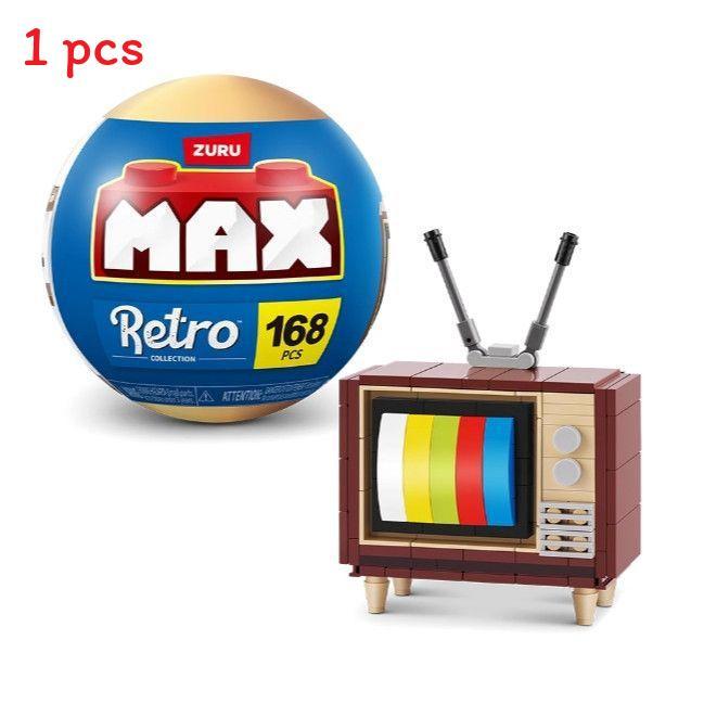 Набор строительных шариков-пазлов серии Max Retro со случайным коллекционным сюрпризом для детей и коллекционеров