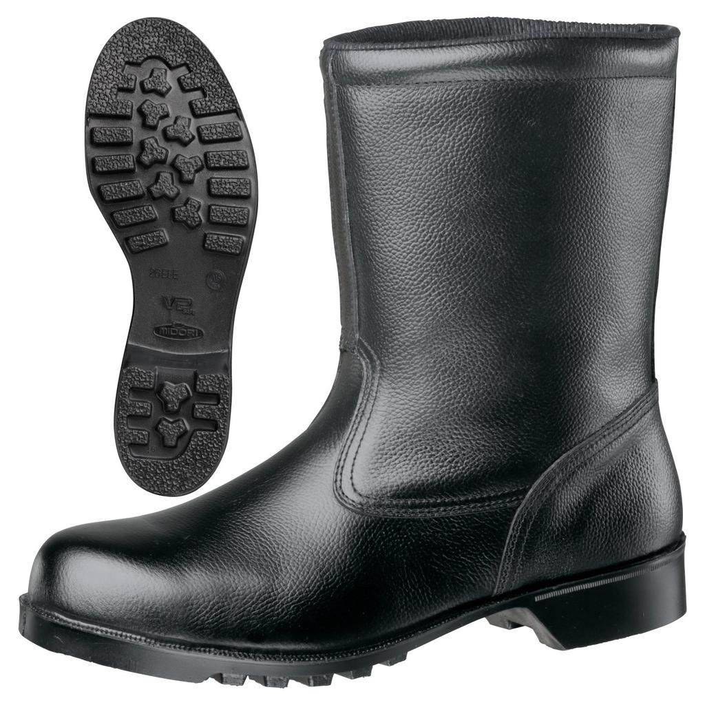 Midori Anzen Электростатическая защитная обувь Полусапожки V2400N Электростатические черные 26,5 см