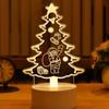 LED Christmas Colorful Night Light Ornaments Santa Claus Snowman Christmas Tree Decorations Wedding New Year Party Supplies Gift