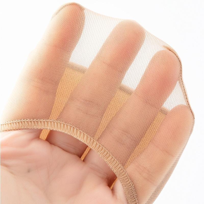 2 пары полуневидимых женских носков на весну и лето, тонкие носки с коротким носком и полупальцами, нескользящие носки для передней части стопы, носки на высоком каблуке