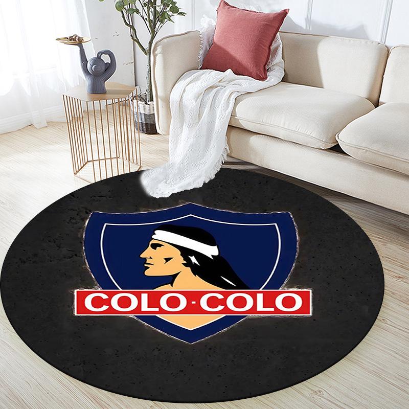 CSD Colo‑Colo Round Area Rug,Carpet Rug for Living Room Bedroom Sofa Playroom Decor,Non-slip Floor Mat