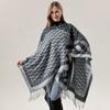 Tourist Large Shawl Women'S Exterior With Geometric Pattern Air-Conditioned Room Cloak Comfortable Double-Sided Fringed Cloak