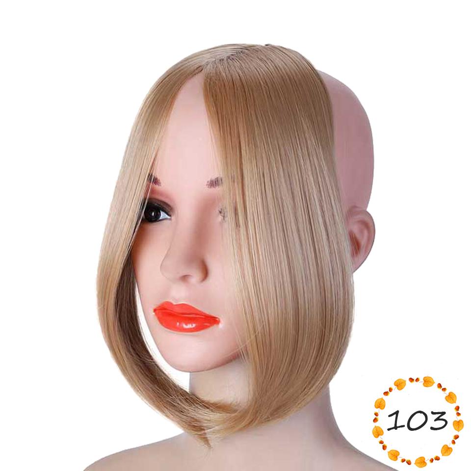 Длинная заколка спереди, челка, боковая челка, наращивание волос, настоящая натуральная синтетическая челка, прическа