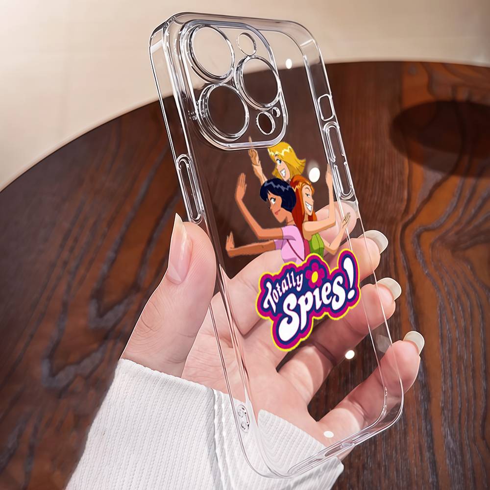 Чехол для телефона Totally Spies Для IPhone 17 16 15 14 11 Pro Max 13 12 Mini 17Air 16e Ударопрочный Мягкий Прозрачный Чехол Coque