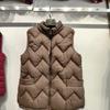 Vest Women's Autumn and Winter Fashion Vest Jacket Casual Light Down Cotton Versatile Sleeveless Solid Color Warm Vest
