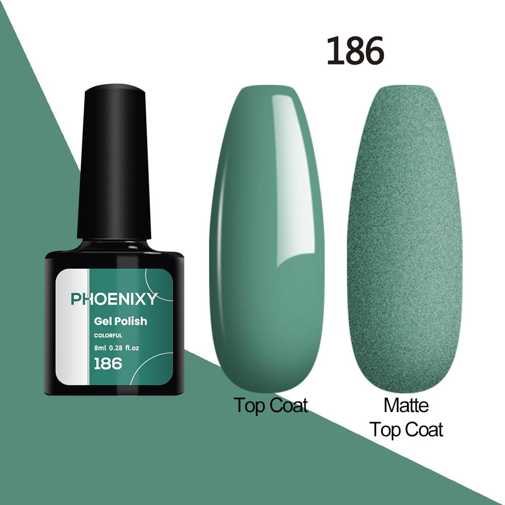 Лак для ногтей PHOENIXY, 8 мл, УФ-светодиодный гибридный лак для дизайна ногтей, гель-лайнер для маникюра, полупостоянная основа, верхнее покрытие, гель с блестками, блестящие цвета, гель