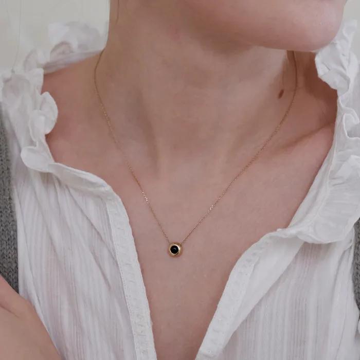 14k Black Onyx Necklace