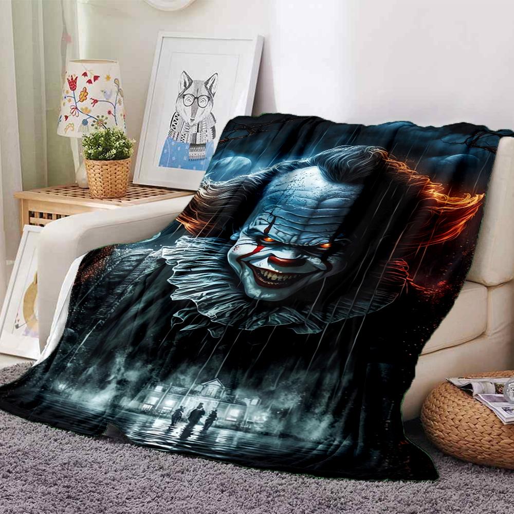 1Pc Clown Balloon Blanket For Couch Bed Plush Cozy Fuzzy Blanket Super Soft Warm Blankets For Fall And Winter 0918180