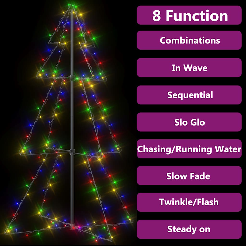 Cone Shaped Christmas Tree 160 LEDs Indoor & Outdoor 78x120 cm
