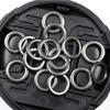 50Pcs High Quality Line Tackle Solid  Fish Connector Swivel Snap Stainless Steel Fishing Split Rings