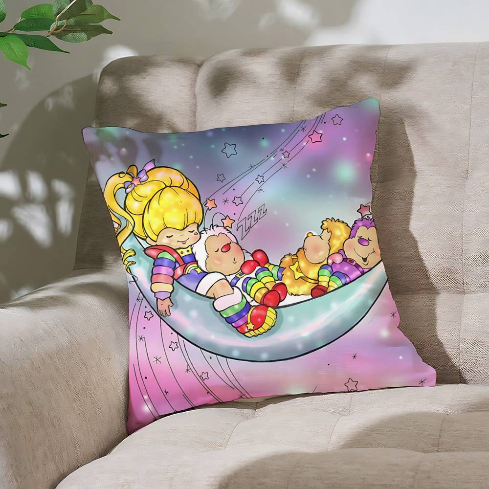 Cute RRainbows BBrite Throw Pillow Covers Pattern Cushion Cover Suitable For Sofa Bedroom Car Pillow Cover
