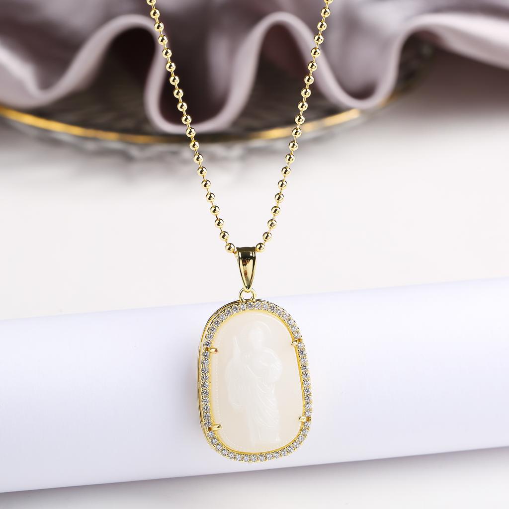 Gold/Silver Hot Sale Religious Style Gold Plated St. Jude Zircon Pendant Necklace Personalized for Man Woman Party Jewelry  Gift
