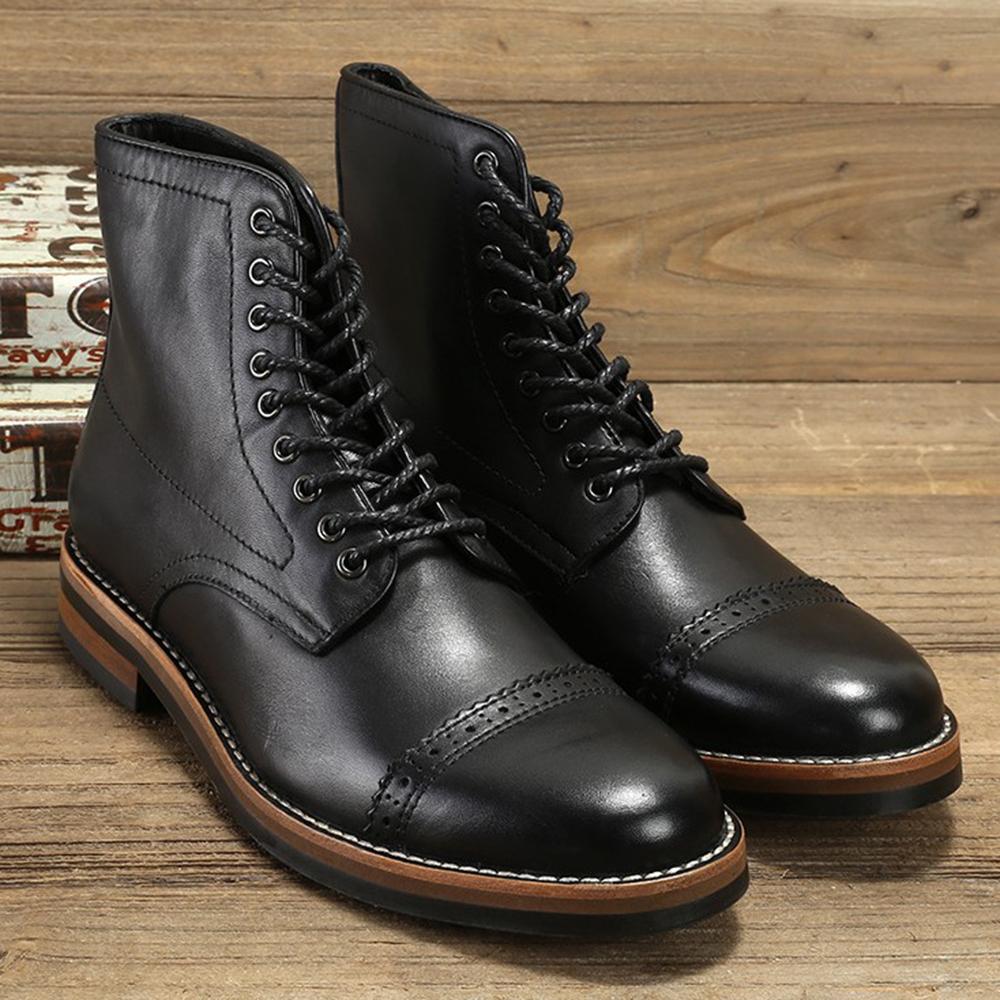 Мода 2025 Самые популярные ботинки челси из телячьей кожи Мужские Зимние ковбойские ботинки Мотоциклетные ботинки Мужская обувь Вестерн ботинки для мужчин